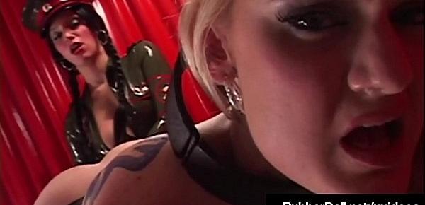  Slave Punisher RubberDoll Pussy Fucks Her Blonde SeX Servant